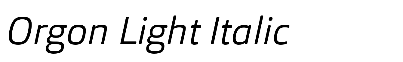 Orgon Light Italic